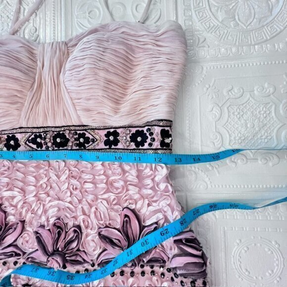 NWT Sue Wong Beaded Ribbon Embroidered Evening Formal Dress Size 4 $428 PINK - Picture 12 of 16